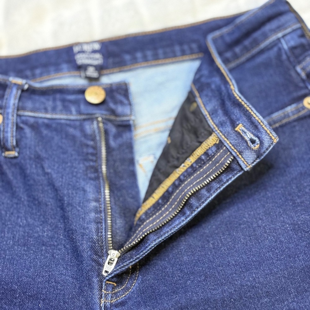 J.Crew Essential Straight Jeans Womens 30 Dark Wash Indigo High Rise‎ Stretch - Picture 5 of 10